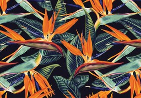 3D fotótapéta hatás Levelek virágok foltok 254 x 184