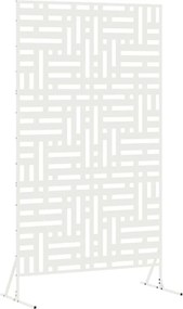 vidaXL Magánszféra Képernyő Fehér 100 x 50 x 180 cm Acél