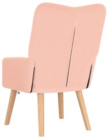 Pihenőszék Rózsaszín Göndör Gyapjú Szerű Anyag