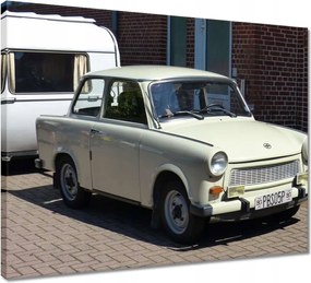 Vászonkép 50x40 Trabant 601 kempinggel