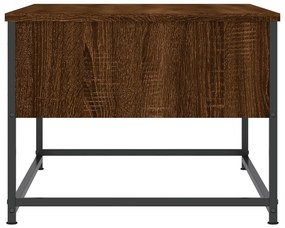 Barna tölgyszínű szerelt fa dohányzóasztal 100 x 51 x 40 cm