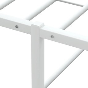 ágykeret matrac nélkül Fehér 90x200 cm fém ágykeret