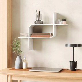 Fehér többszintes kaucsukfa fali polc 62 cm Montage – Umbra