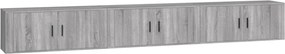 vidaXL 3 db szürke sonoma falra szerelhető TV-szekrény 100x34,5x40 cm