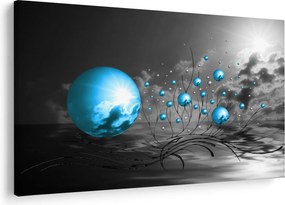 Sötétkék gömbök képe (90x60 cm)