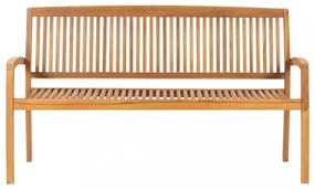 tömör tíkfa rakásolható kerti pad párnával 159 cm