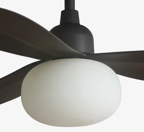 FARO 34301-11L - PALMA mennyezeti ventilátor 1xE27/15W/230V barna átm. 129 cm IP44 + távirányító