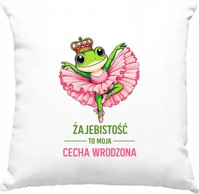 Vicces párna grafika béka fehér