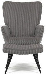 Pihenőfotel lábtartóval L7285 GREY6, szürke