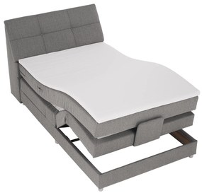 Elektromos állítható ágy, boxspring, szürke, 120x200, GERONA NEW