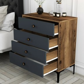 Lizbon Anthracite and Walnut komód