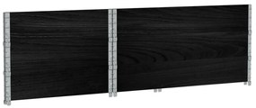 vidaXL fekete tömör fenyőfa kerti növénytartó 120 x 80 cm