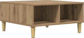 vidaXL kézműves tölgy színű szerelt fa dohányzóasztal 60 x 60 x 30 cm