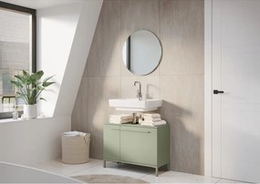 Zöld matt mosdó alatti szekrény 80x59 cm Laurino – Germania