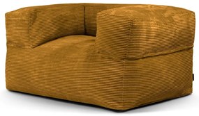 Mustársárga kordbársony babzsákfotel MooG – SLOWDOWN