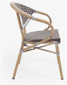 Barna fém-műanyag kerti szék Marilyn – Kave Home