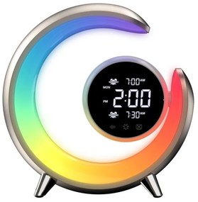 Immax 08981L - RGBW LED asztali lámpa ébresztővel, 20W, USB, dimmelhető