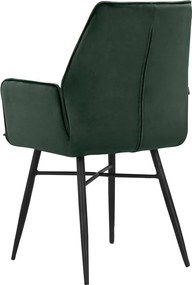 Zöld kárpitozott étkezőfotel szett 2 db-os Anzo – Støraa