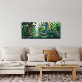 Kép - Egy trópusi erdő illusztrációja (120x50 cm)