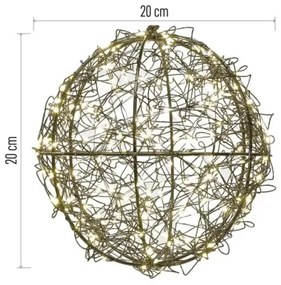 LED karácsonyi dekoráció, 200 LED, 230 V, átm. 20 cm