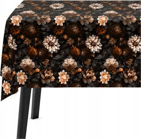 Abrosz 140x200 Bársony Abrosz Virágok Barna 10871