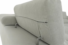 Ülőgarnitúra tárolóhellyel, világosszürke, szövet, balos, BUTON R
