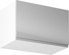Felsőszekrény, fehér/szürke extra magasfényű, AURORA G60KN