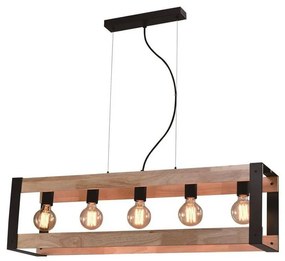 Fekete függőlámpa 20x90 cm Varna – Candellux Lighting