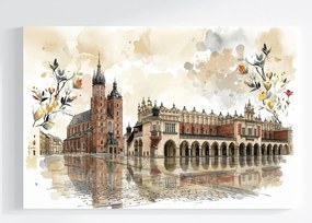 Canvas Vászonkép Krakkó Piac Mária-templom Ruhák 120x80