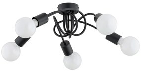 Felületre szerelhető csillár FARTA 5xE27/60W/230V fekete