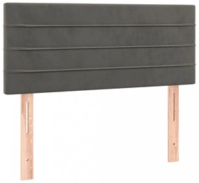 sötétszürke bársony LED-es fejtámla 80 x 5 x 78/88 cm
