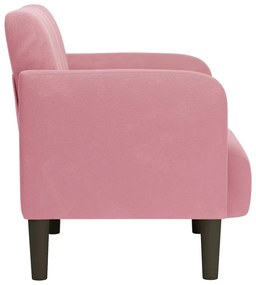 rózsaszín bársony kanapészék karfás szék 54 cm