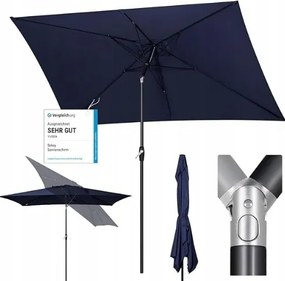 Alumínium Kerti Napernyő Teraszra New Design Sötétkék 140 X 210 CM