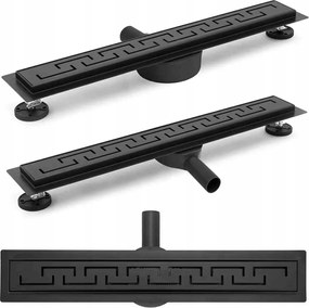 Lineáris Lefolyó Greek Pro Black Matt 80 Fekete Rea