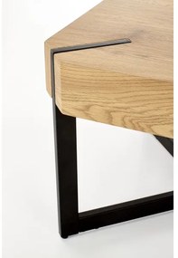 Kávésasztal LAVIDA 43x110 cm arany tölgy/fekete