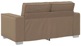 120 cm-es Loveseat Kanapé párnával Cappuccino Műbőr