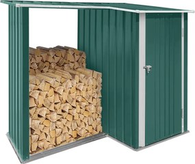 Fatároló fészerrel, 200x104x159 cm, sötétzöld, ARPOL TYP 1