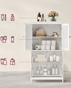 Fürdőszobaszekrény LAVORANO 110x60 cm, fehér