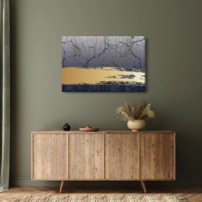Kép - Kék és arany absztrakció N⁰1 (90x60 cm)