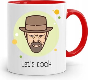 Piros Bögre Szakácsnak Let's Cook nyomott mintával