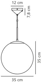 Nordlux - Csillár zsinóron GRANT 1xE27/25W/230V átm. 35 cm