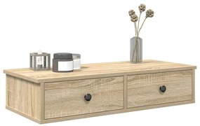 Falipolc fiókokkal sonoma tölgy 80x31x17 cm műszaki fa