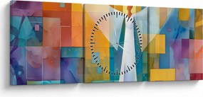Kép - Geometrikus angyal (órával) (90x30 cm)