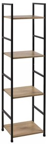Nyitott könyvespolc 29×112 cm, 4 polcos, aranytölgy – Intenso Home