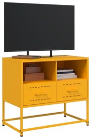 mustársárga acél TV-szekrény 68 x 39 x 60,5 cm