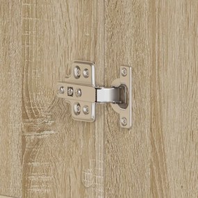 Cipőtartó Sonoma tölgy 80x39x180 cm Szerelt Fa