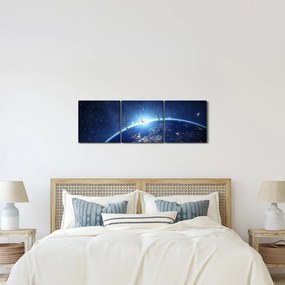 A Föld bolygó képe (órával) (90x30 cm)
