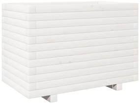 vidaXL fehér tömör fenyőfa virágláda 70 x 40 x 49,5 cm