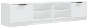 2 db fehér szerelt fa TV-szekrény 80 x 35 x 36,5 cm