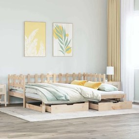 kihúzható heverő fiókokkal matrac nélkül 80 x 200 cm